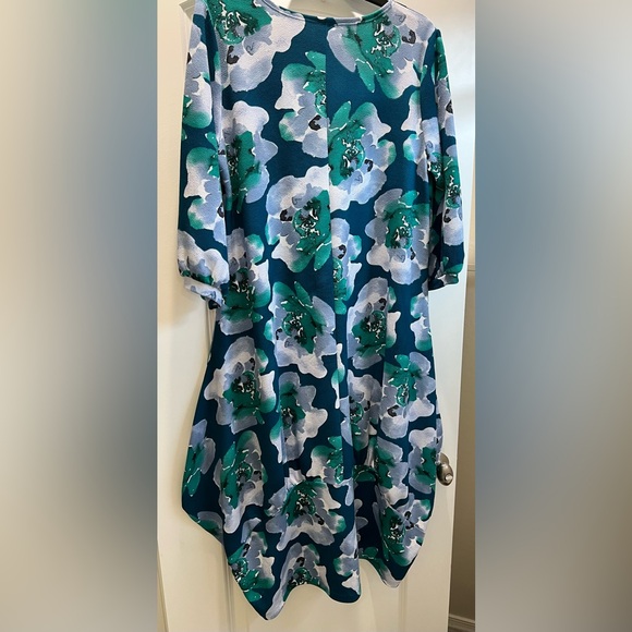 Zadie bs Callie bubble dress. Blue and green floral - Picture 2 of 4